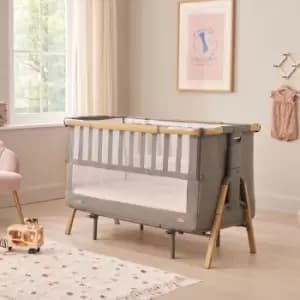 Tutti Bambini Cozee XL Bedside Crib & Cot - Oak / Charcoal