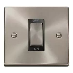 Satin Chrome 1 Gang 45A Double Pole Switch - VPSC500BK - 217196