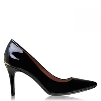 Calvin Klein Gazel Pump Patent Leather Heels - Black