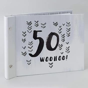 Luxe Male Birthday Photo Album & Guest Book - 50