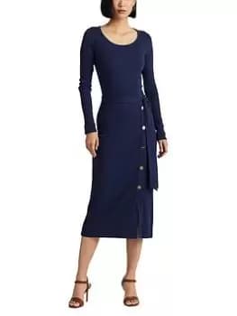 Lauren by Ralph Lauren Parissa-long Sleeve-day Dress - French Navy, Size 10, Women