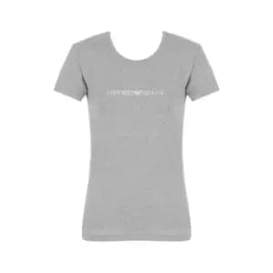 Emporio Armani Logo Scoop T Shirt - Grey