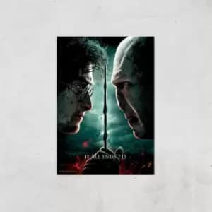 Harry Potter and the Deathly Hallows Part 2 Giclee Art Print - A2 - Print Only