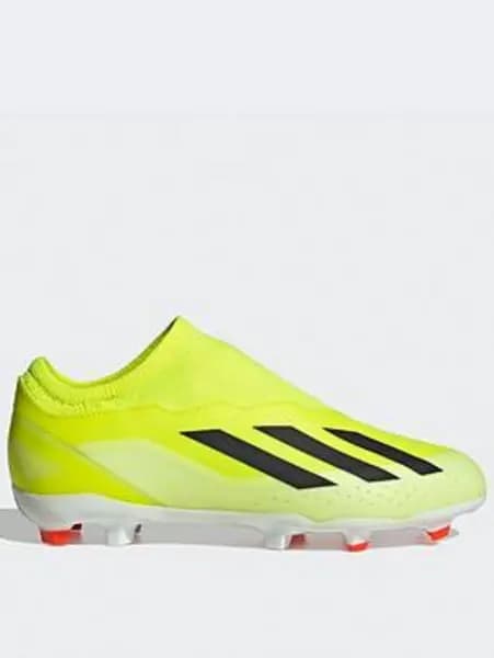 adidas X Crazyfast League Junior Laceless Firm Ground Boots - Size 4