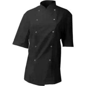 Dennys AFD Mens Chefs Jacket / Chefswear (L) (Black) - Black