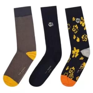 Ted Baker Gift Box Crew Socks 3 Pack - Multi
