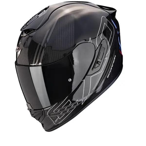 Scorpion EXO-1400 Evo 2 Carbon Air Reika Black-Silver-Blue Full Face Helmet 2XL