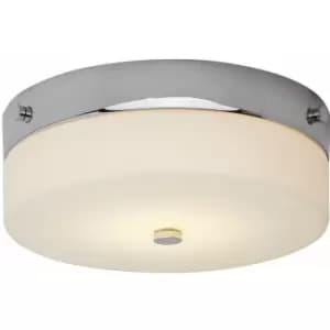 Loops - 1 Bulb Flush Light Low Ceiling Polished Chrome LED GX53 9W Bulb