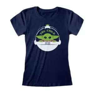 Mandalorian - The Child Womens Medium T-Shirt - Navy