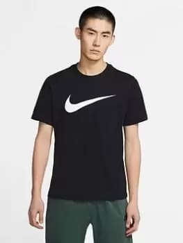 Nike Swoosh T-Shirt - Black, Size S, Men