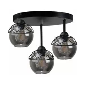 Keter Mera Semi Flush Light Black, 30cm, 3x E27