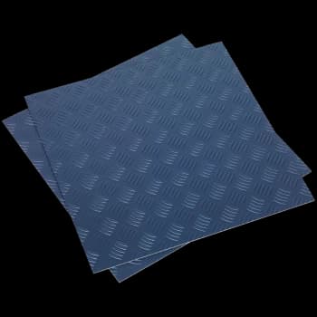 Sealey Treadplate Vinyl Floor Tile Peel and Stick Backing Blue Pack of 16