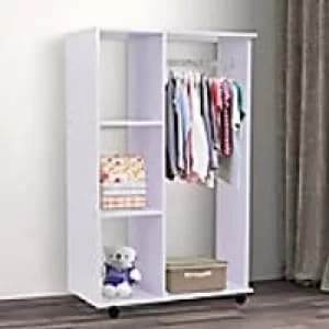 Homcom Open Wardrobe Cabinet White