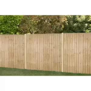 Forest Garden Pressure Treated Brown Closeboard Fence Panel 6' x 5' (5 Pack) in Dark Brown Timber