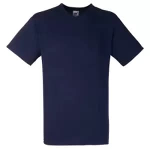 Fruit Of The Loom Mens Valueweight V-Neck, Short Sleeve T-Shirt (2XL) (Deep Navy)