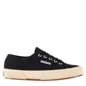 Superga 2750 Canvas Trainers - Black/White 999