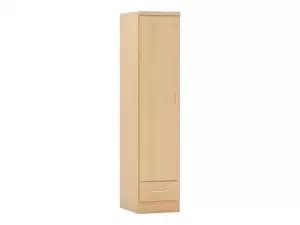 Seconique Nevada Sonoma Oak 1 Door 1 Drawer Single Wardrobe