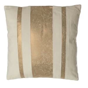 Premier Housewares Kensington Townhouse Crushed Leather Cushion - Cream