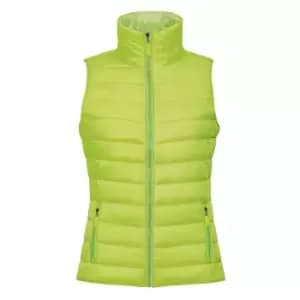 SOLS Womens/Ladies Wave Padded Water Repellent Bodywarmer/Gilet (L) (Neon Lime)