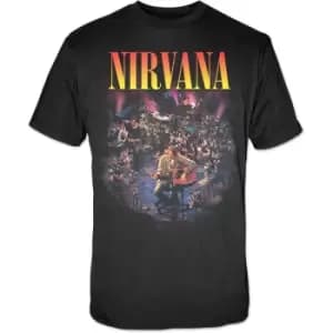 Nirvana - Unplugged Photo Unisex XX-Large T-Shirt - Black