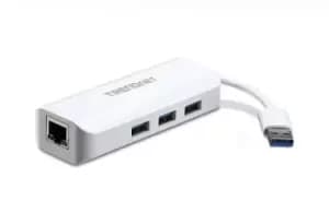 Trendnet TU3-ETGH3 notebook dock/port replicator White
