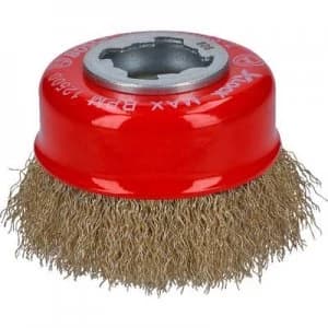 Bosch Accessories Bosch X-LOCK cup brush clean for metal 70 mm, corrugated brass brush 2608620730