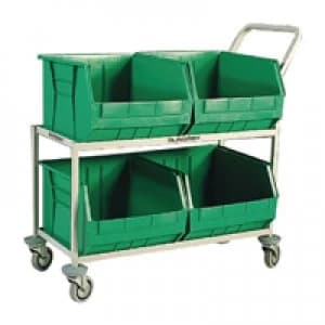Slingsby Green Mobile Storage Trolley cw 4 Bins 321296