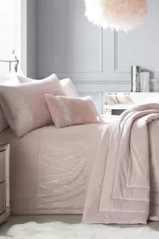 'Lucille' Velvet Sequin Trim Duvet Cover Set