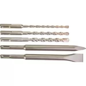 Milwaukee 5 Piece SDS Plus Masonry Drill Bit and Chisel Set
