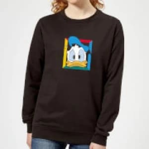 Disney Donald Face Womens Sweatshirt - Black