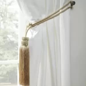 Emma Barclay Chloe Diamante Embellished Tasselled Tie Back, Beige