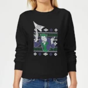 DC Joker Womens Christmas Sweatshirt - Black