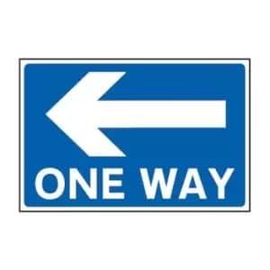 One Way Arrow Left - FMX (600 x 400mm)