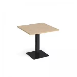 Brescia square dining table with flat square Black base 800mm - kendal