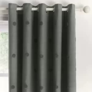 Appletree Boutique Zara Charcoal Eyelet Curtains Charcoal (Grey)