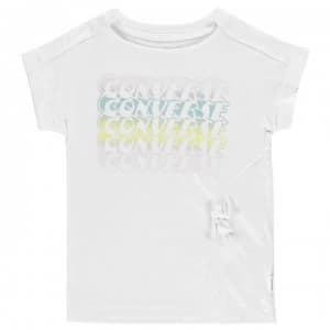 Converse Tie Front T-Shirt Junior Girls - White
