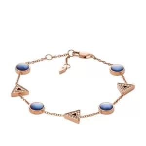 Ladies Fossil Plated Stainless Steel Geometric Geometric