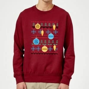 Friends Baubles Sweatshirt - Burgundy - L