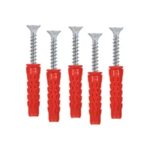 Universal Wall Plugs Nylon Plug Rawl For Diy And Screws - Size 4x50mm - Pack of 20