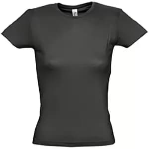 SOLS Womens/Ladies Miss Short Sleeve T-Shirt (L) (Dark Grey)