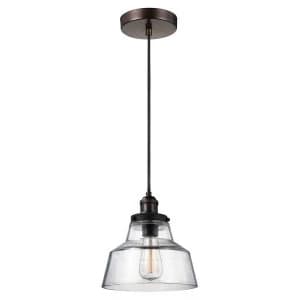 1 Light Dome Ceiling Pendant Brass, Dark Zinc, E27