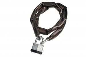 Wickes Laminated Padlock and Chain PVC Coated - 40mm