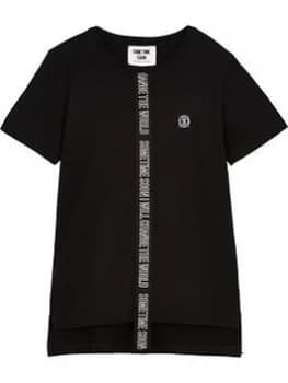 Sometime Soon Boys Monument Tape Short Sleeve T-Shirt - Black, Size 12 Years