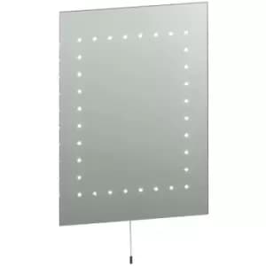 LED bathroom mirror Mareh Glass, silver steel, mirror glass 50 Cm