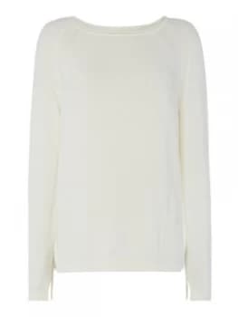 Barbour Long Sleeve Scoop Neck Pembrey Jumper Off White