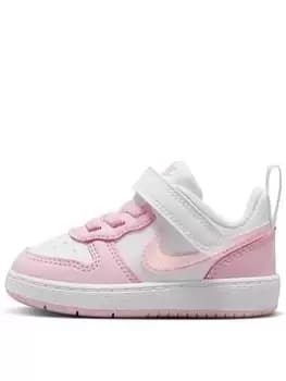 Nike Toddler Court Borough Low Recraft Trainers, White/Pink, Size 5.5 Younger