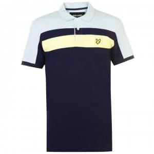 Lyle and Scott Colour Block Polo Shirt - NvyBluYel Z99