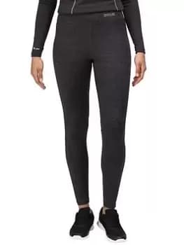 Regatta Holeen Winter Leggings - Grey Marl, Size 10, Women
