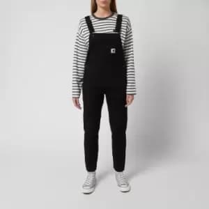 Carhartt Wip Bib Overall Womens, Black Rinsed, Female, Pants, I028634.8902