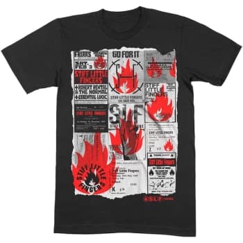 Stiff Little Fingers - Flyer Unisex X-Large T-Shirt - Black